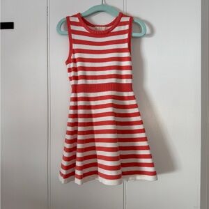EGG New York Coral and White Striped Kids Dress